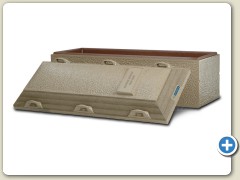 Wilbert Continental Vault - Concrete vault with Strentex lining with handles in cover