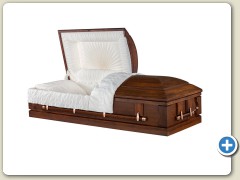 Rental - Walnut Finish / Crepe With Alternative Container (cremation only)